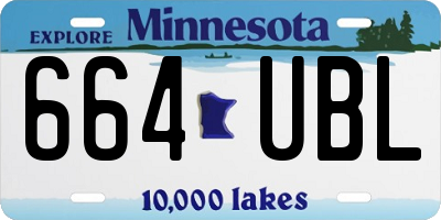 MN license plate 664UBL