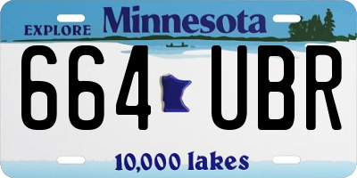 MN license plate 664UBR