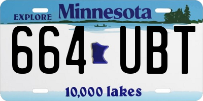 MN license plate 664UBT