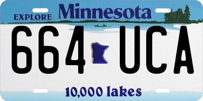 MN license plate 664UCA