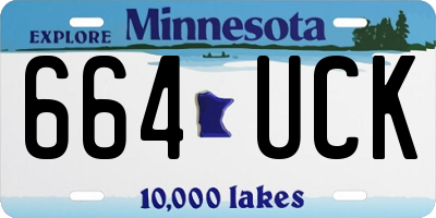 MN license plate 664UCK