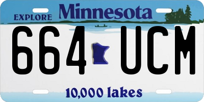 MN license plate 664UCM