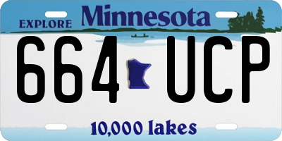 MN license plate 664UCP