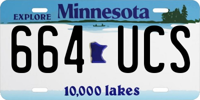 MN license plate 664UCS