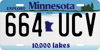 MN license plate 664UCV