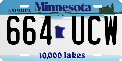 MN license plate 664UCW