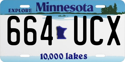 MN license plate 664UCX