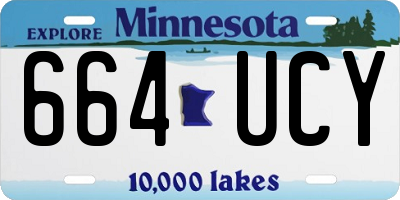 MN license plate 664UCY