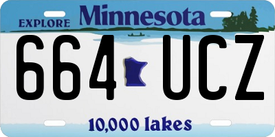 MN license plate 664UCZ