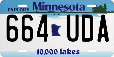 MN license plate 664UDA