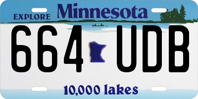 MN license plate 664UDB