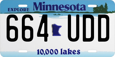 MN license plate 664UDD