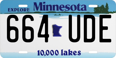 MN license plate 664UDE