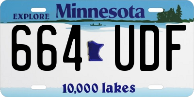 MN license plate 664UDF