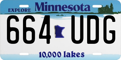 MN license plate 664UDG