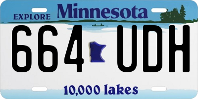 MN license plate 664UDH