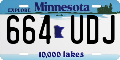 MN license plate 664UDJ