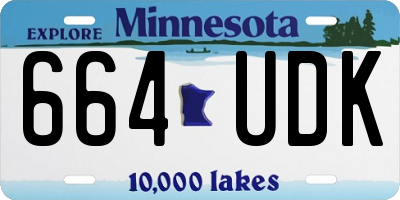 MN license plate 664UDK