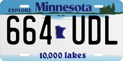 MN license plate 664UDL