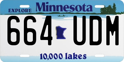 MN license plate 664UDM