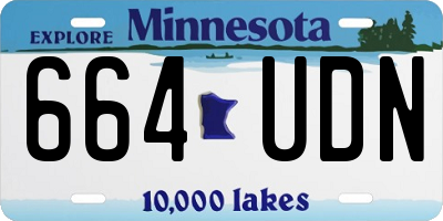 MN license plate 664UDN