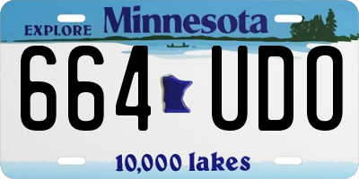 MN license plate 664UDO