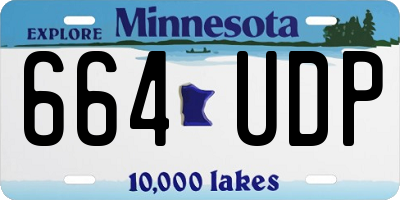 MN license plate 664UDP