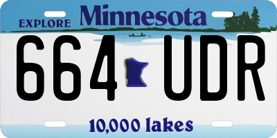 MN license plate 664UDR