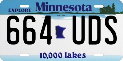 MN license plate 664UDS
