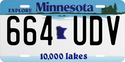 MN license plate 664UDV