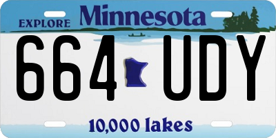 MN license plate 664UDY