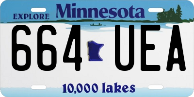 MN license plate 664UEA