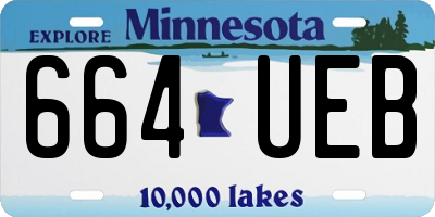 MN license plate 664UEB