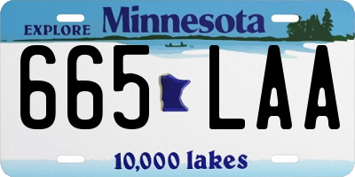 MN license plate 665LAA