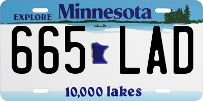 MN license plate 665LAD