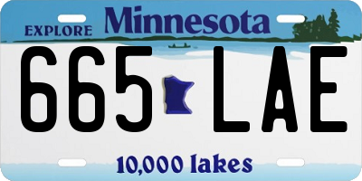 MN license plate 665LAE