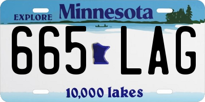 MN license plate 665LAG