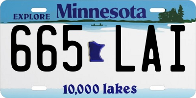 MN license plate 665LAI