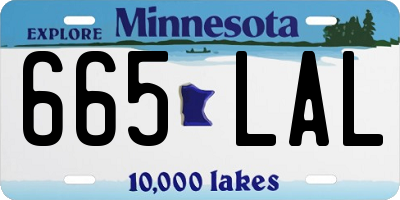 MN license plate 665LAL