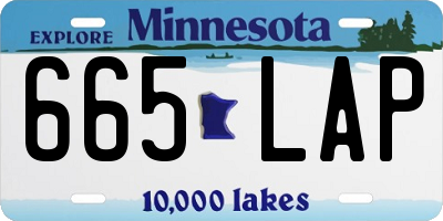 MN license plate 665LAP