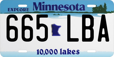 MN license plate 665LBA