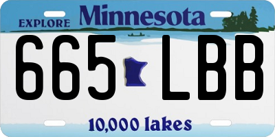 MN license plate 665LBB