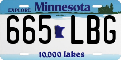 MN license plate 665LBG