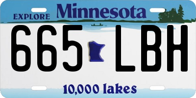 MN license plate 665LBH