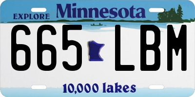 MN license plate 665LBM