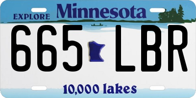 MN license plate 665LBR
