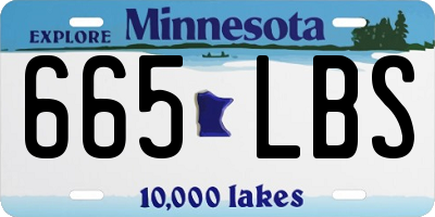MN license plate 665LBS