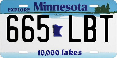 MN license plate 665LBT