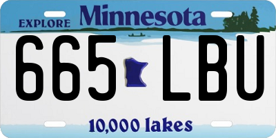 MN license plate 665LBU