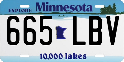 MN license plate 665LBV